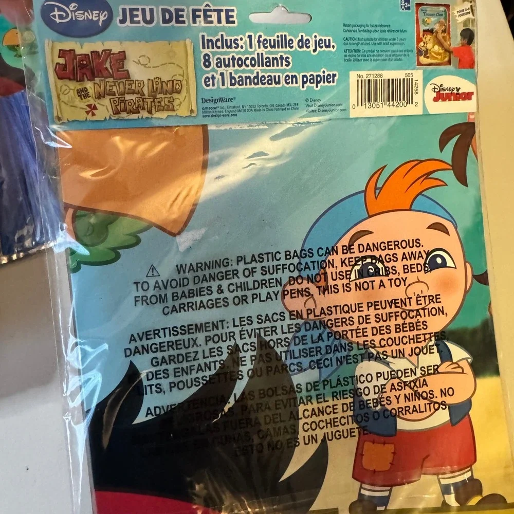 Disney Jake and the Never Land Pirates Party Supplies Favor Bags Game Set New